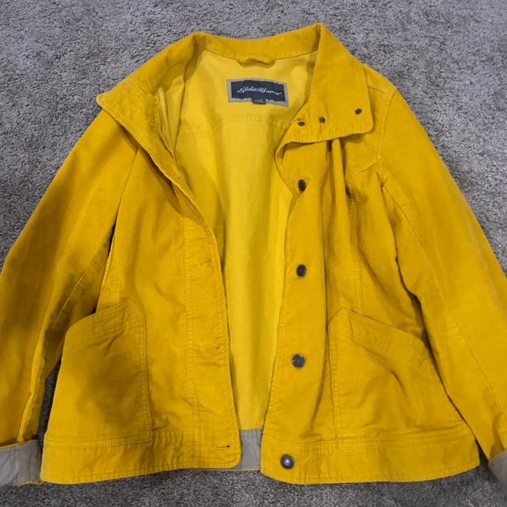 women’s eddie bauer jean jacket, size L